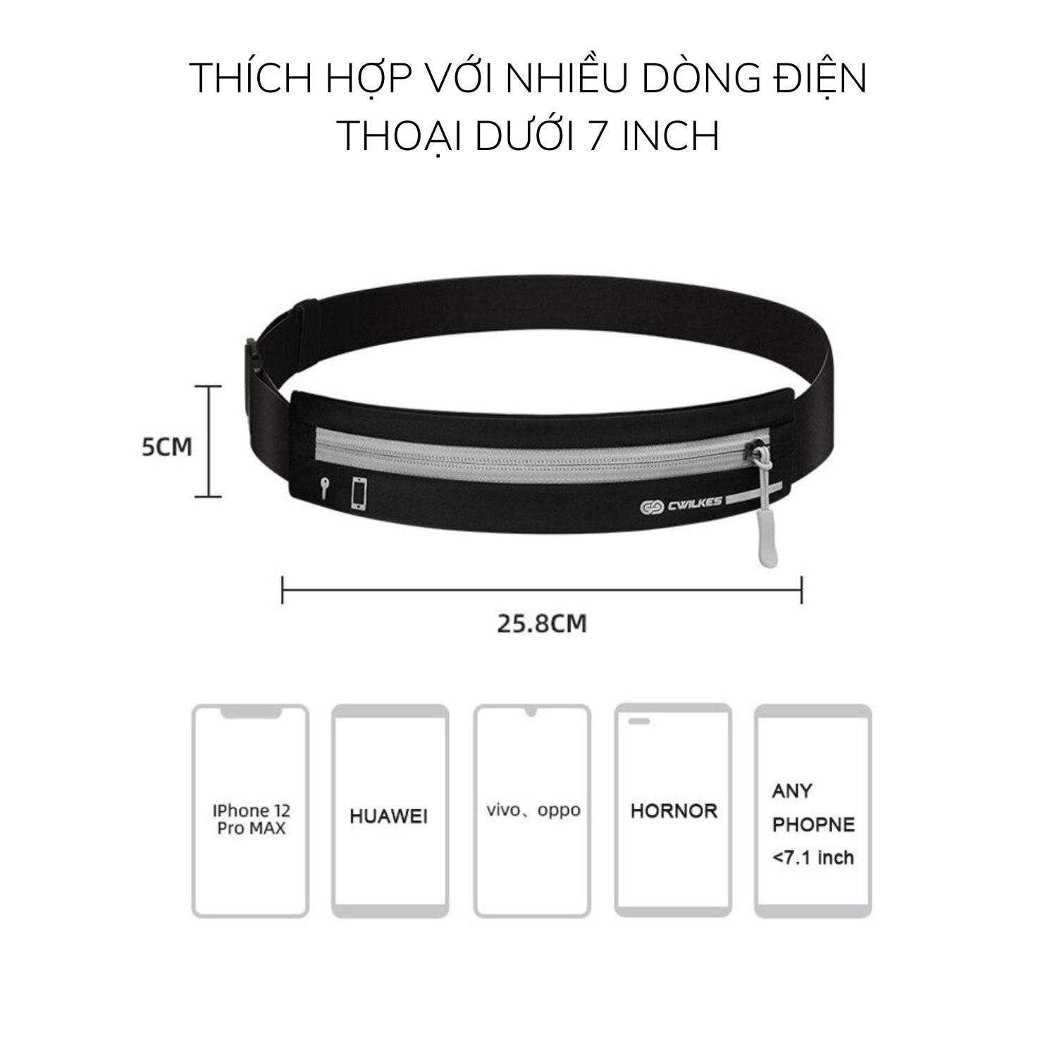 Túi đeo bụng chạy bộ, đai đeo điện thoại chạy bộ nam nữ chính hãng