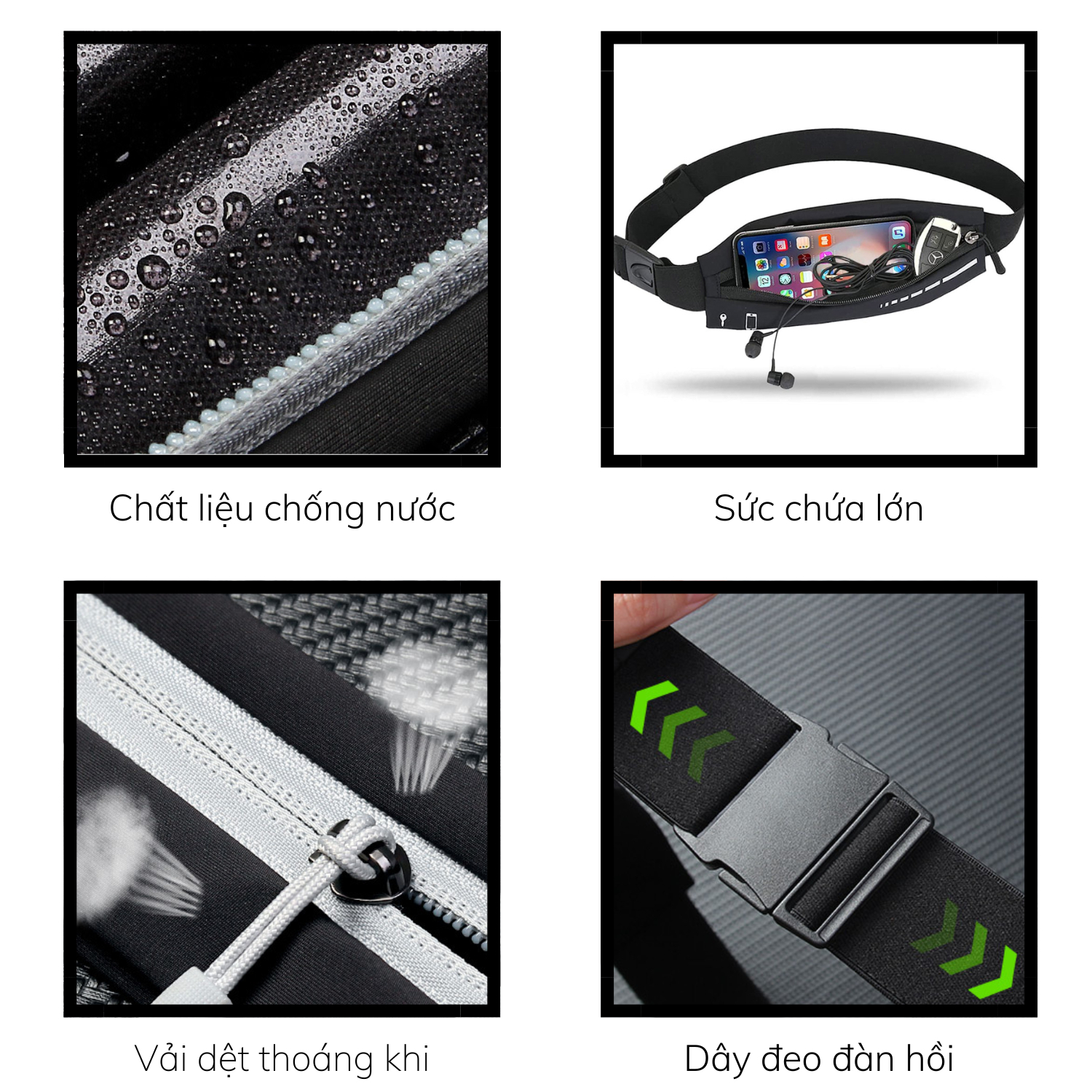 Túi đeo bụng chạy bộ, đai đeo điện thoại chạy bộ nam nữ chính hãng