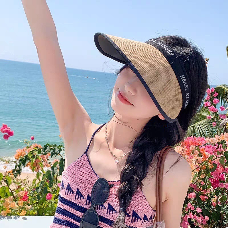 Mũ Cói Rộng Vành Chống Tia UV HEELN KIMA NSKL Chống Nắng