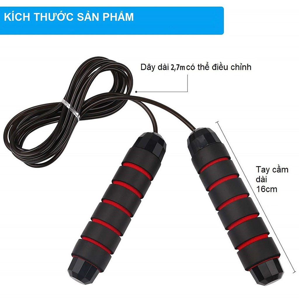 Bộ dây nhảy cá nhân lõi cáp cao cấp tập thể dục tùy chỉnh độ dài