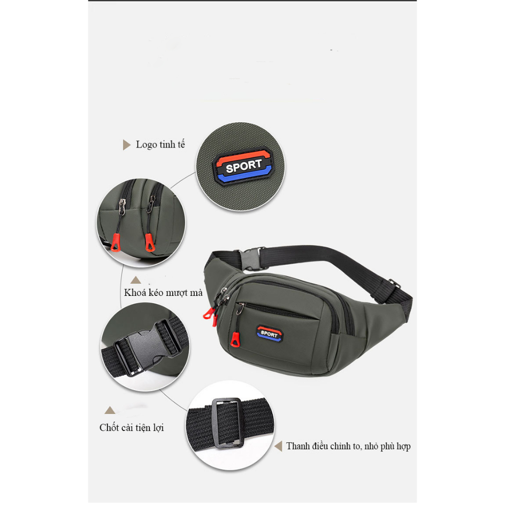 Túi đeo hông, đeo bụng, bao tử cao cấp thời trang Quanlity