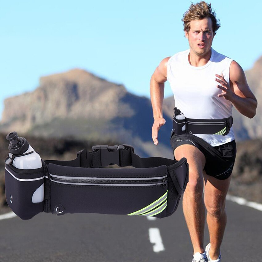 Túi đeo hông chạy bộ thể thao có ngăn đựng bình chai nước
