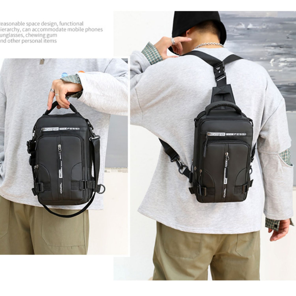 Túi Đeo Chéo Ngực Chống Trộm và Chống Nước với Cổng Sạc USB