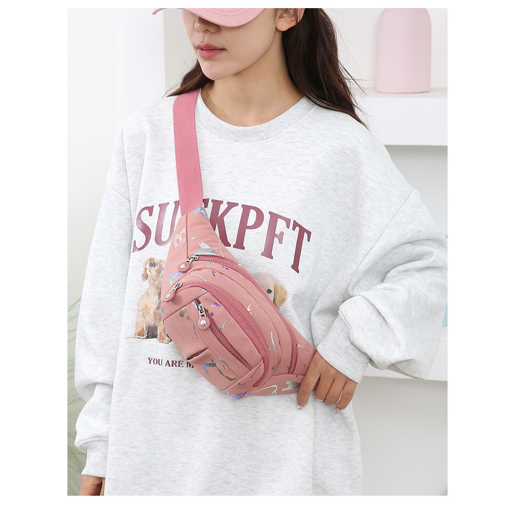 Túi bao tử unisex, túi đeo bụng, túi đeo chéo, túi đeo hông họa tiết