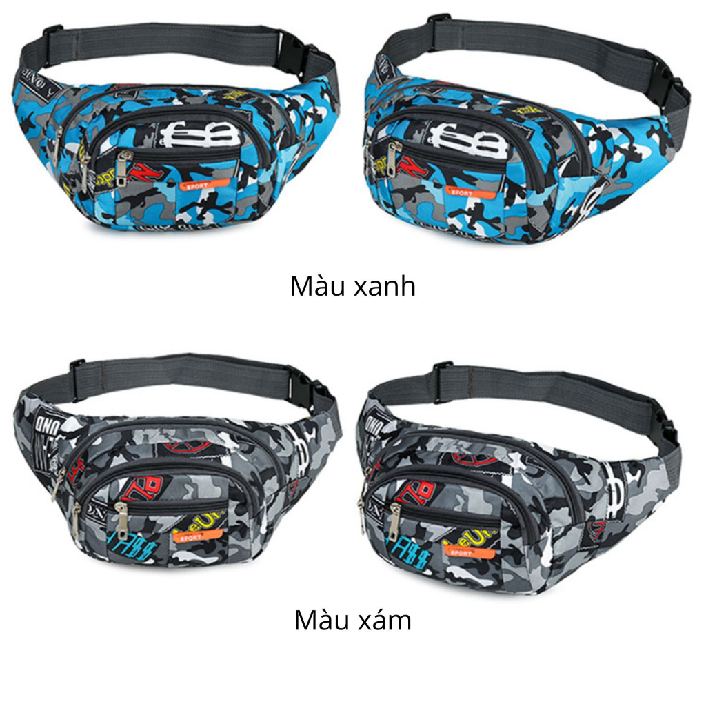 Túi đeo chéo rằn ri năng động cho nam nữ