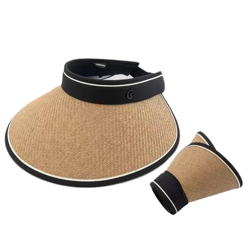 Mũ Cói Chống Nắng Chống Tia UV , Nón Cói Lưỡi Trai Vành Rộng Nửa Đầu