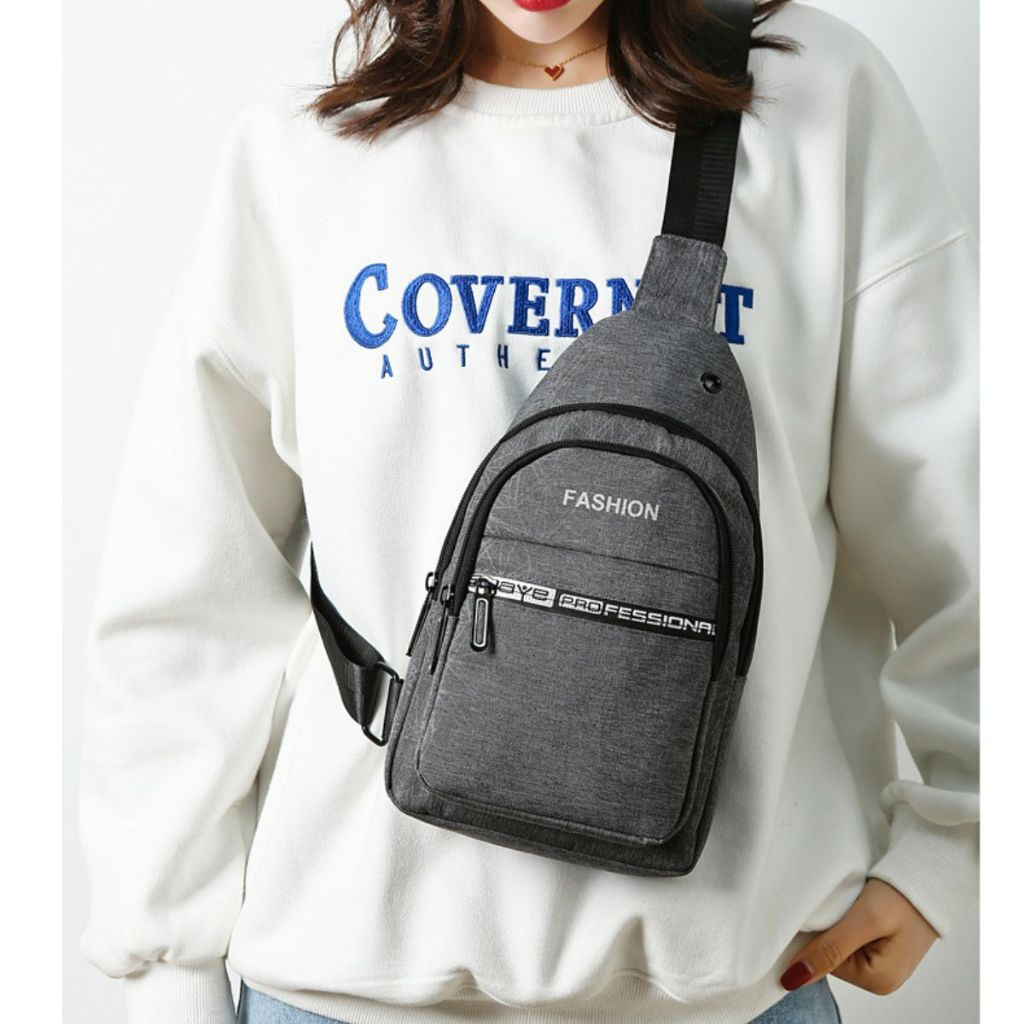 Túi đeo chéo, đeo ngực, đeo vai nam nữ FASHION vải oxford chống nước