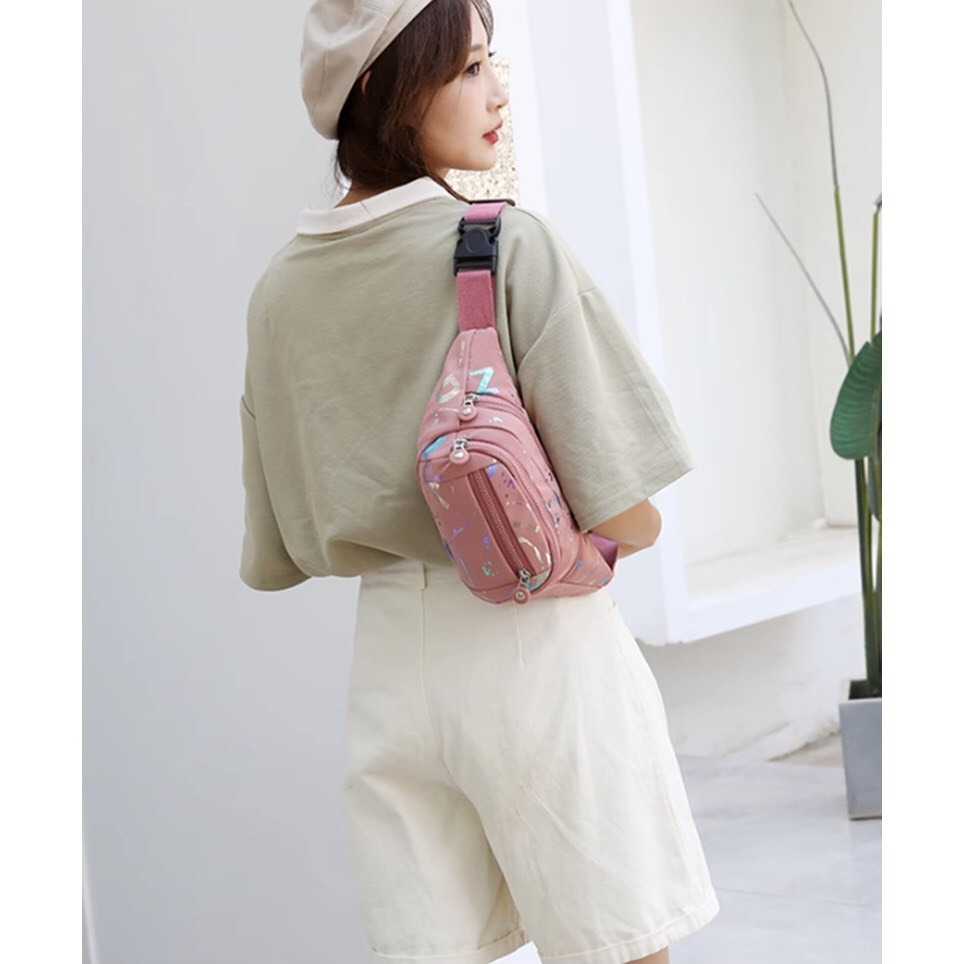 Túi bao tử unisex, túi đeo bụng, túi đeo chéo, túi đeo hông họa tiết