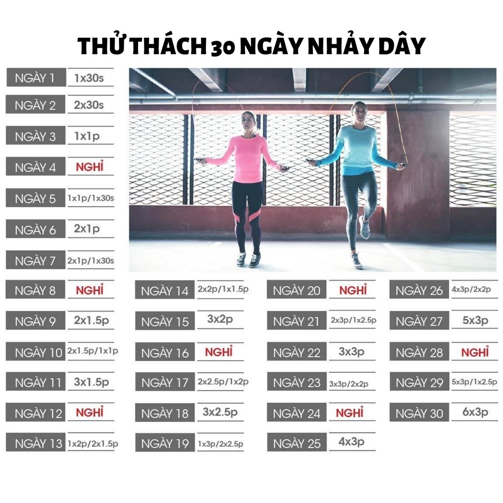 Bộ dây nhảy cá nhân lõi cáp cao cấp tập thể dục tùy chỉnh độ dài