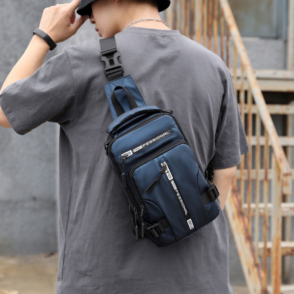 Túi Đeo Chéo Ngực Chống Trộm và Chống Nước với Cổng Sạc USB