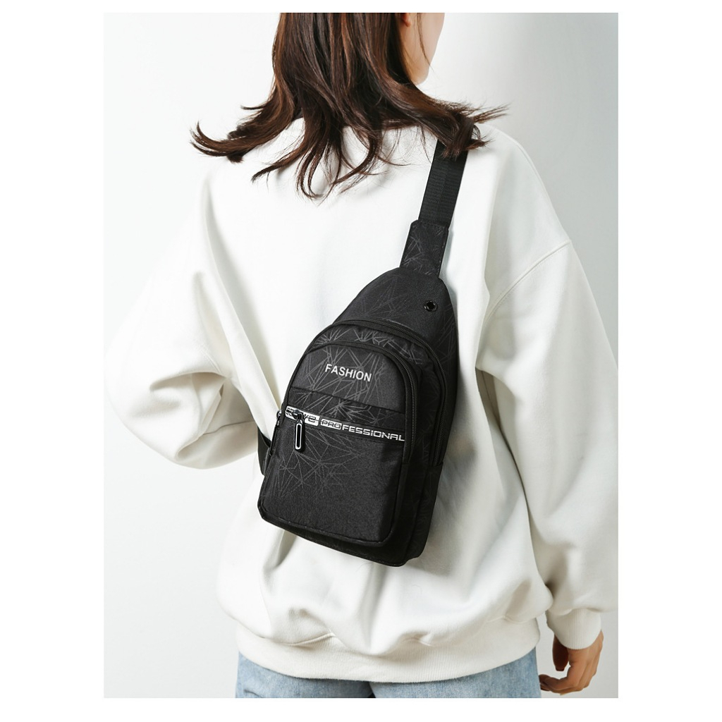 Túi đeo chéo, đeo ngực, đeo vai nam nữ FASHION vải oxford chống nước