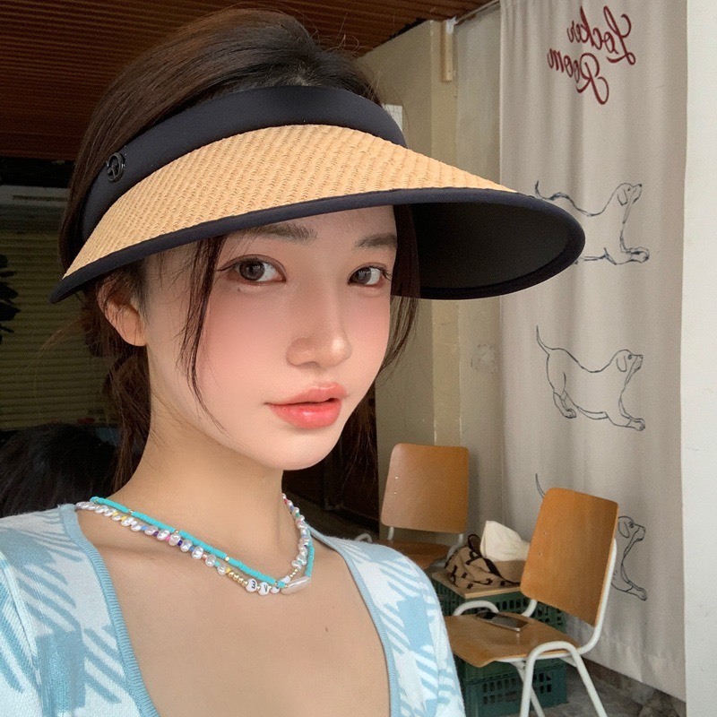 Mũ Chống Nắng Nữa Đầu Rộng Vành - Mũ Cói Thời Trang Chống UV HotTrend