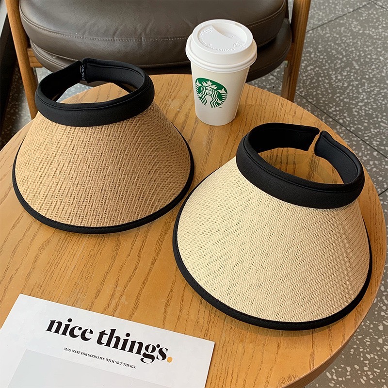 Mũ Chống Nắng Nữa Đầu Rộng Vành - Mũ Cói Thời Trang Chống UV HotTrend