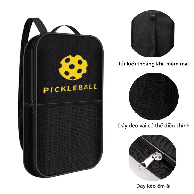 Túi vợt pickleball polyester lưới thoáng khí, mềm mại, chống thấm nước