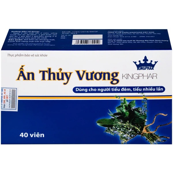 Viên uống Ấn Thủy Vương Kingphar bổ thận giảm tiêu đêm ngày nhiều lần