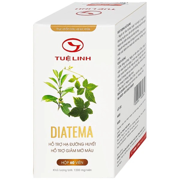 Viên uống Diatema Tuệ Linh hỗ trợ hạ đường huyết giảm mỡ máu