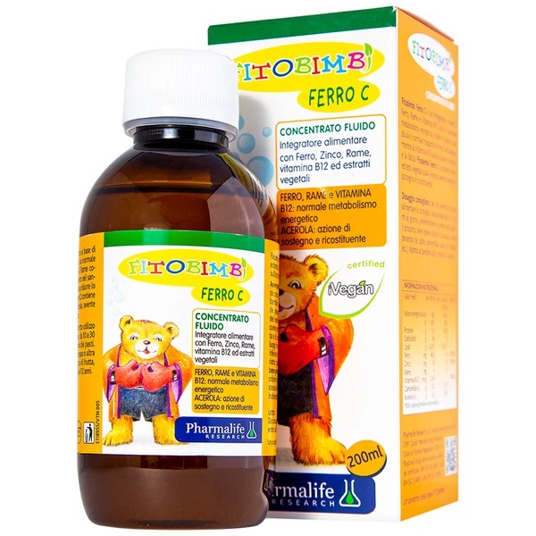Siro Fitobimbi Ferro C Concentrato Fluido bổ sung sắt kẽm vitamin C cho cơ thể