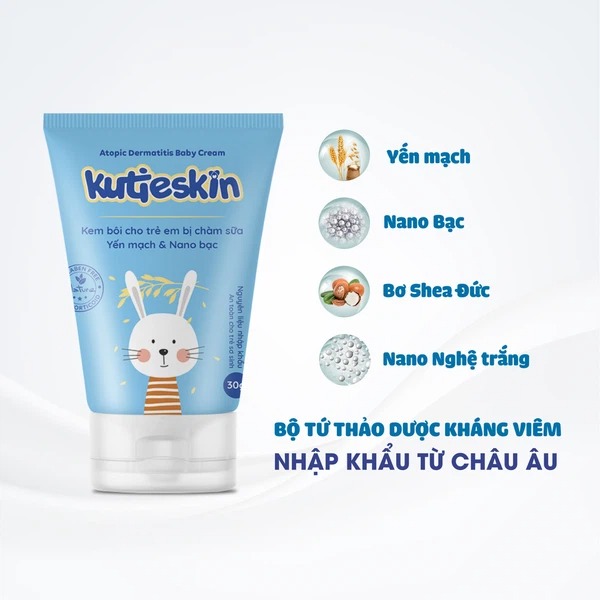 Kem bôi cho bé Kutieskin trị chàm sữa dưỡng ẩm