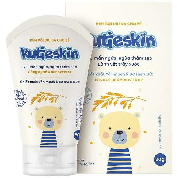 Kem bôi cho bé Kutieskin giúp dịu da giảm kích ứng