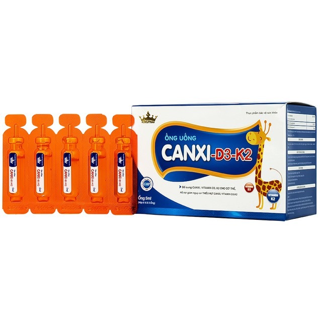 Siro ống uống Canxi-D3-K2 5ml Kingphar bổ sung canxi và vitamin D3 cho cơ thể