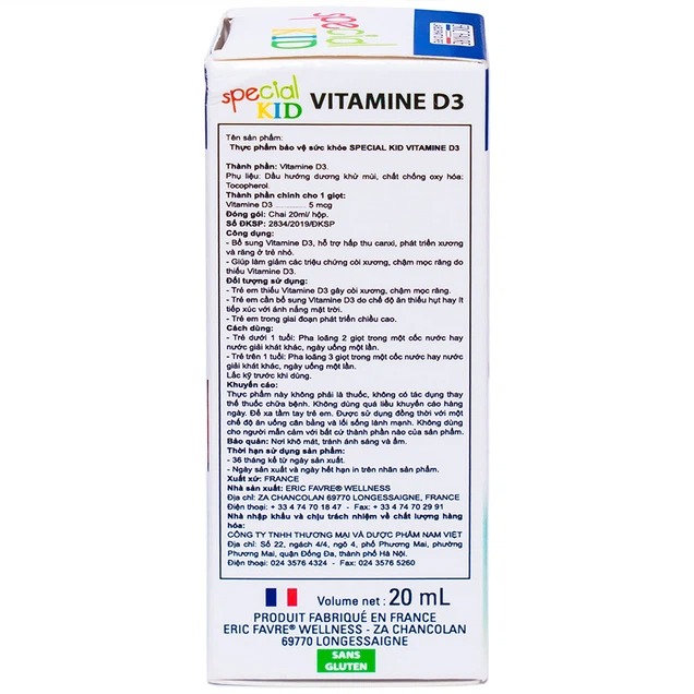 Siro Special Kid Vitamine D3 phát triển xương và răng ở trẻ