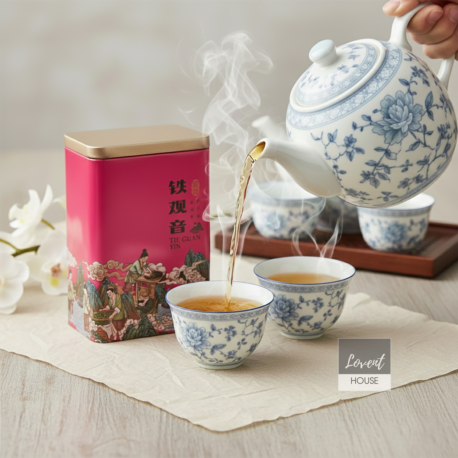 Trà Oolong Thiết Quan Âm Cổ Họa Thanh Sắc hộp thiếc 100g