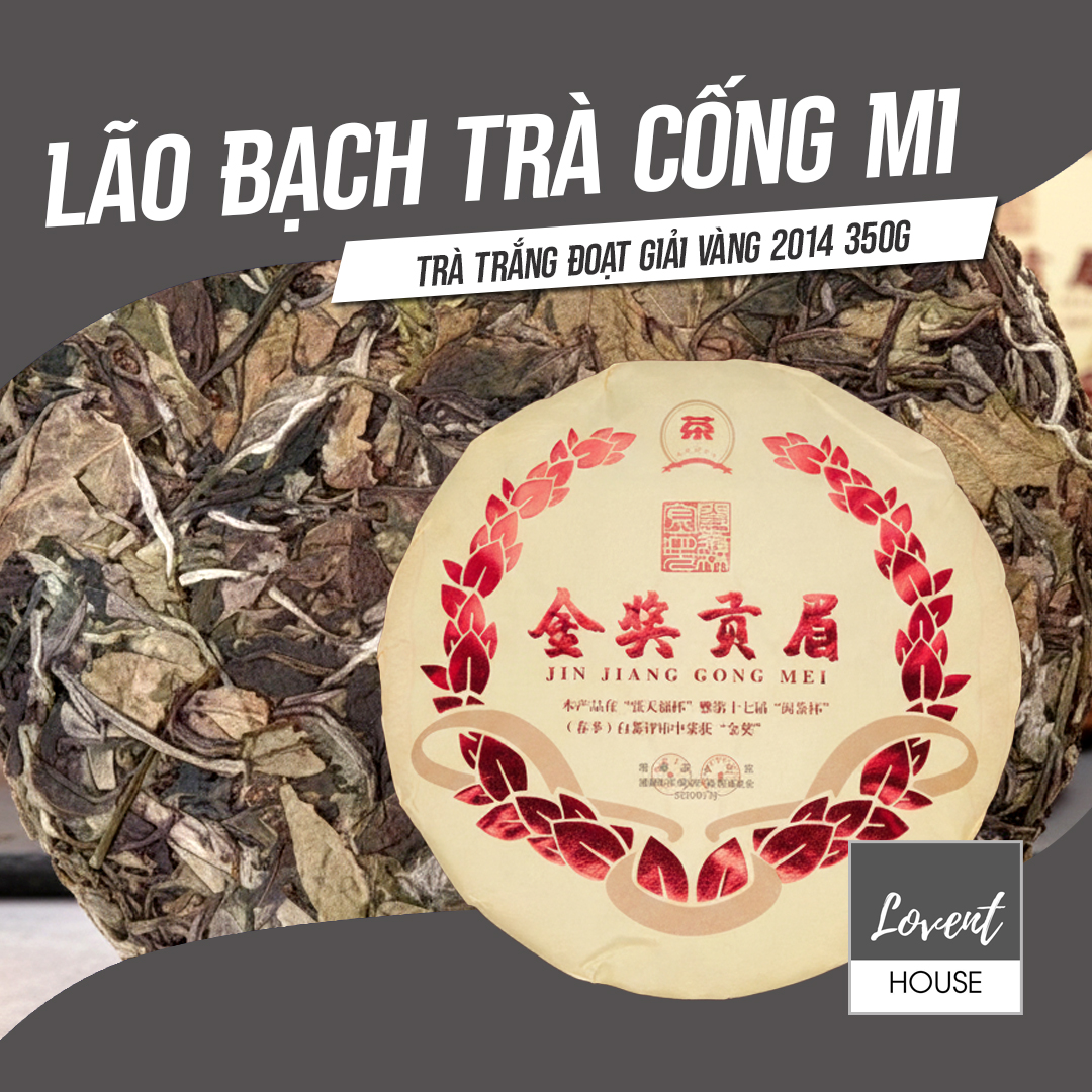 Lão Bạch Trà Cống Mi Trà Trắng 2014 Kim Thưởng