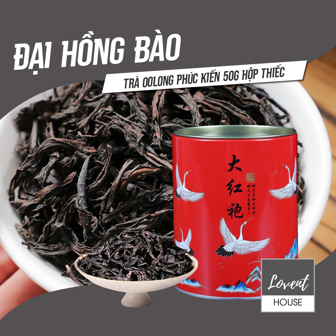 Đại Hồng Bào Vũ Di Sơn Trà Ô Long Hộp Thiếc Thanh Hạc 50g