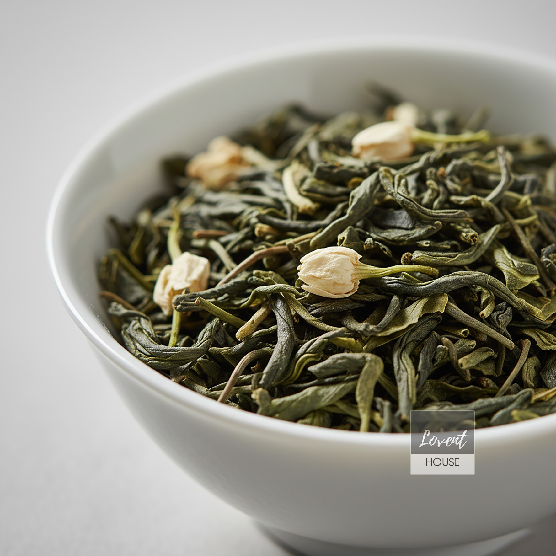 Trà Xanh Hoa Nhài Mạc Ly Hoa Cổ Họa Thanh Sắc hộp thiếc 100g
