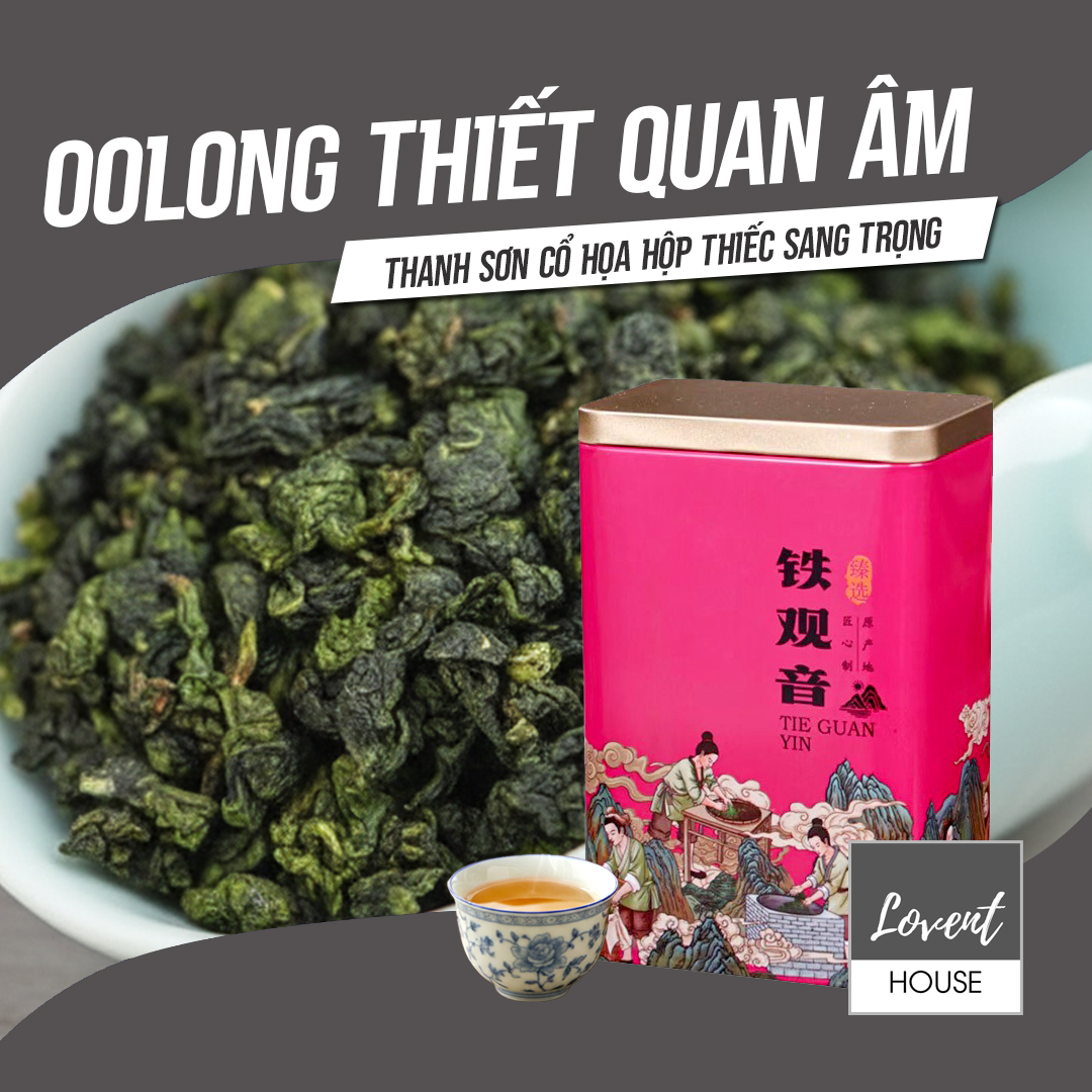 Trà Oolong Thiết Quan Âm Cổ Họa Thanh Sắc hộp thiếc 100g