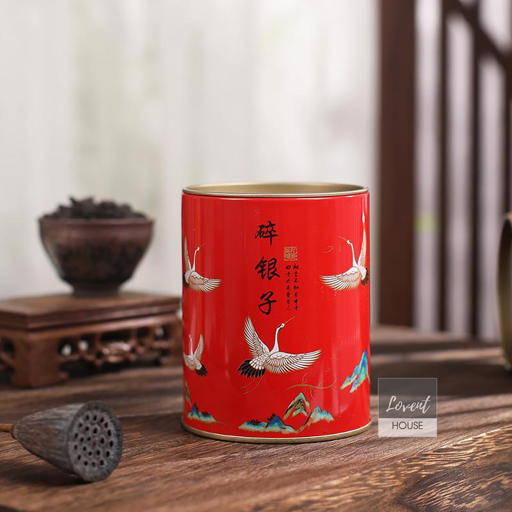 Phổ Nhĩ Chín Bạc Vỡ Toái Ngân Tử Hộp Thiếc Thanh Hạc 50g