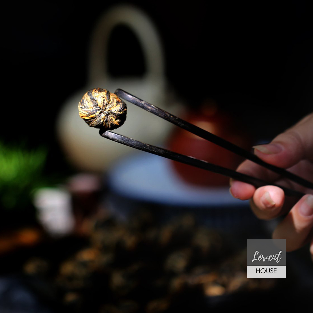 Hồng Trà Đại Long Châu Kim Nha Điền Hồng - Trà Viên Thượng Hạng Vân Nam 6g