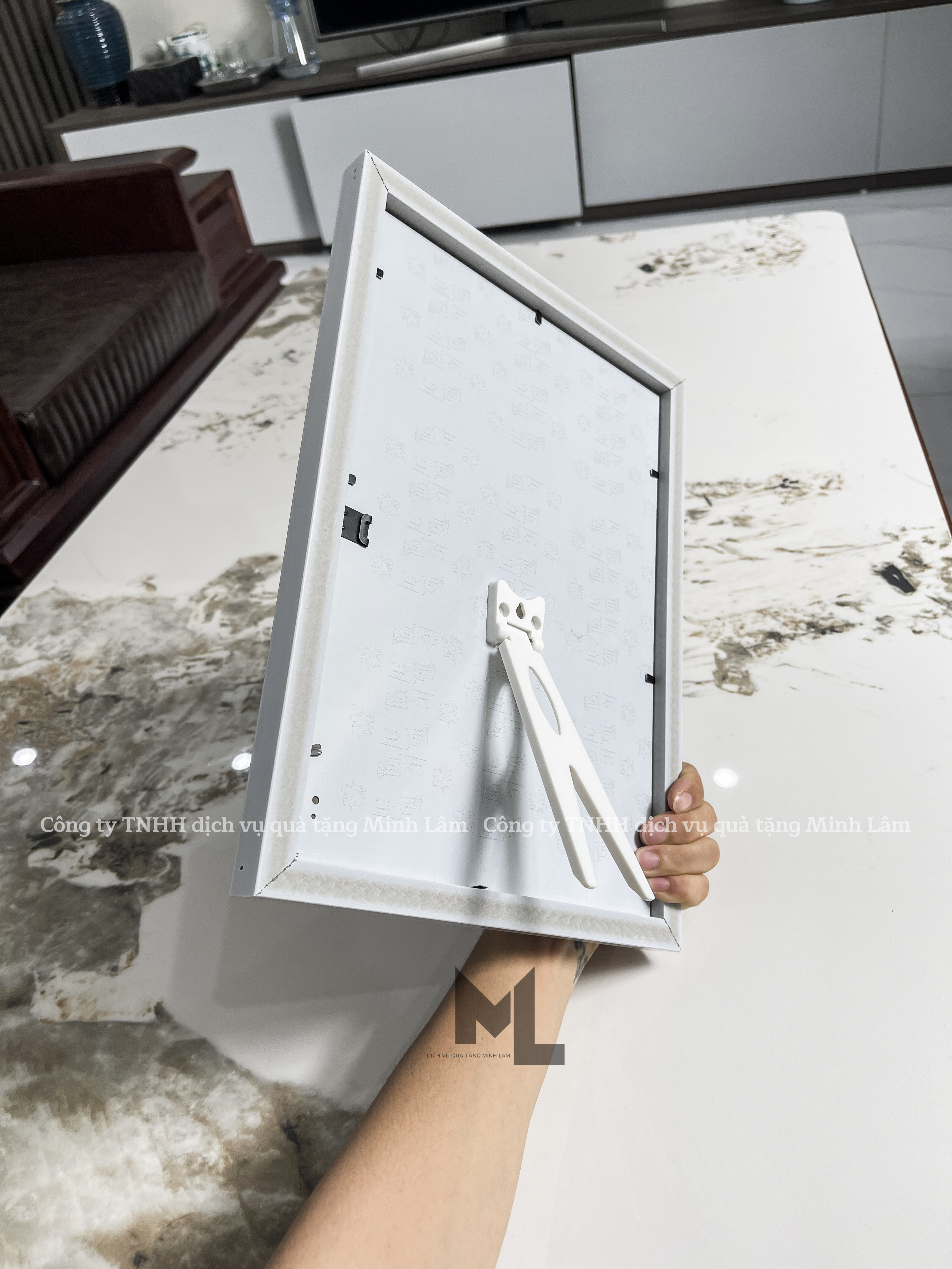 Khung bằng khen gỗ MDF màu trắng