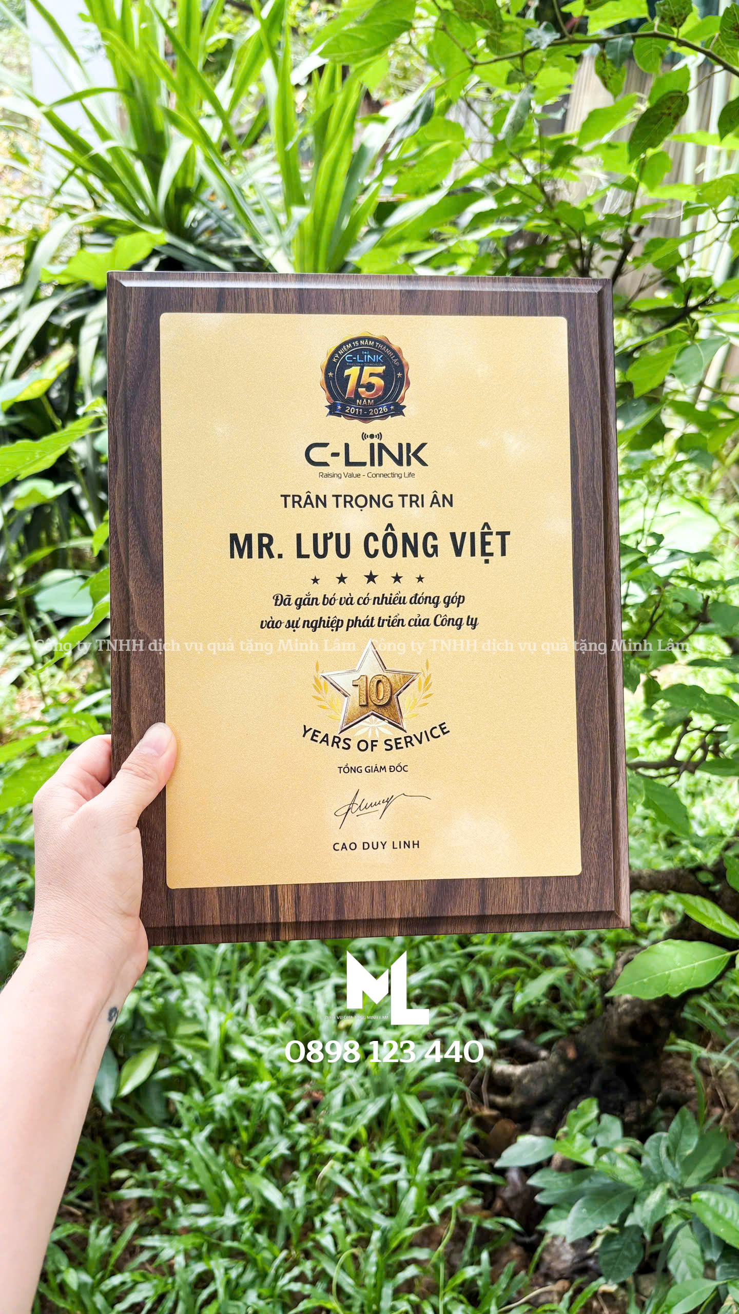 Bảng Vinh Danh Chất Liệu Gỗ, Hộp Đựng Màu Đỏ, Sang Trọng - Đẳng Cấp ML06