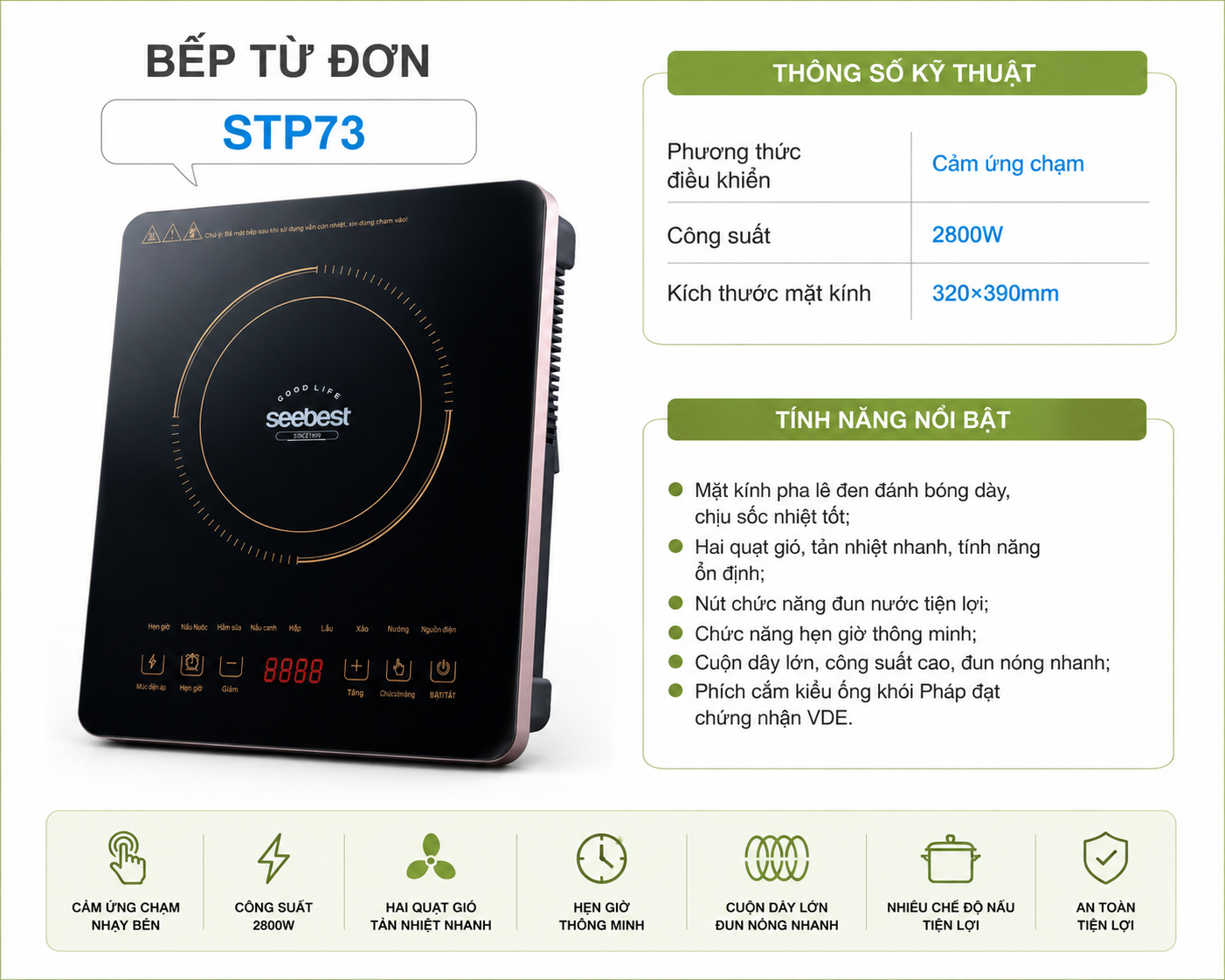 Bếp từ đơn Seebest STP73