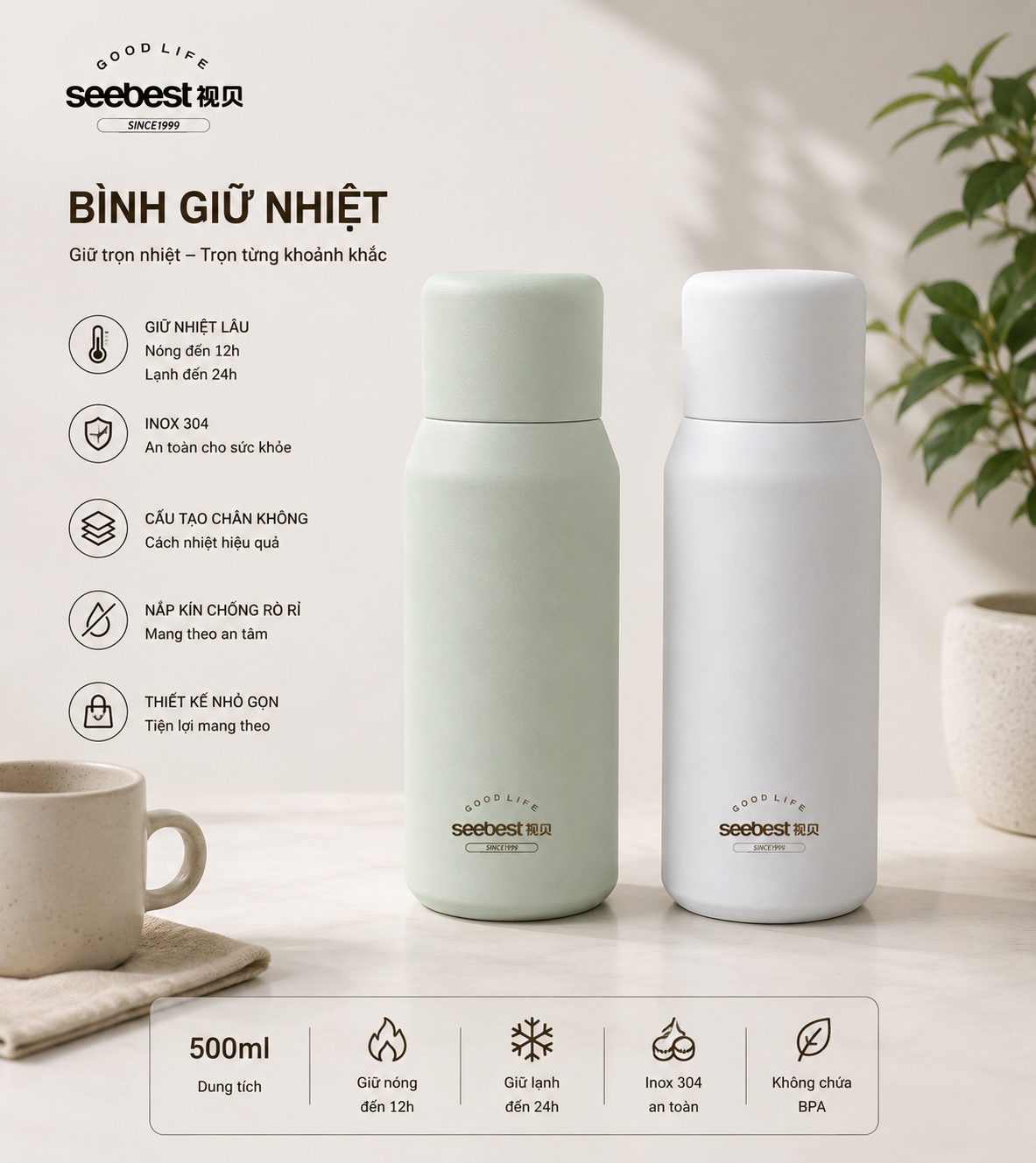 Bình giữ nhiệt PB52 520ml