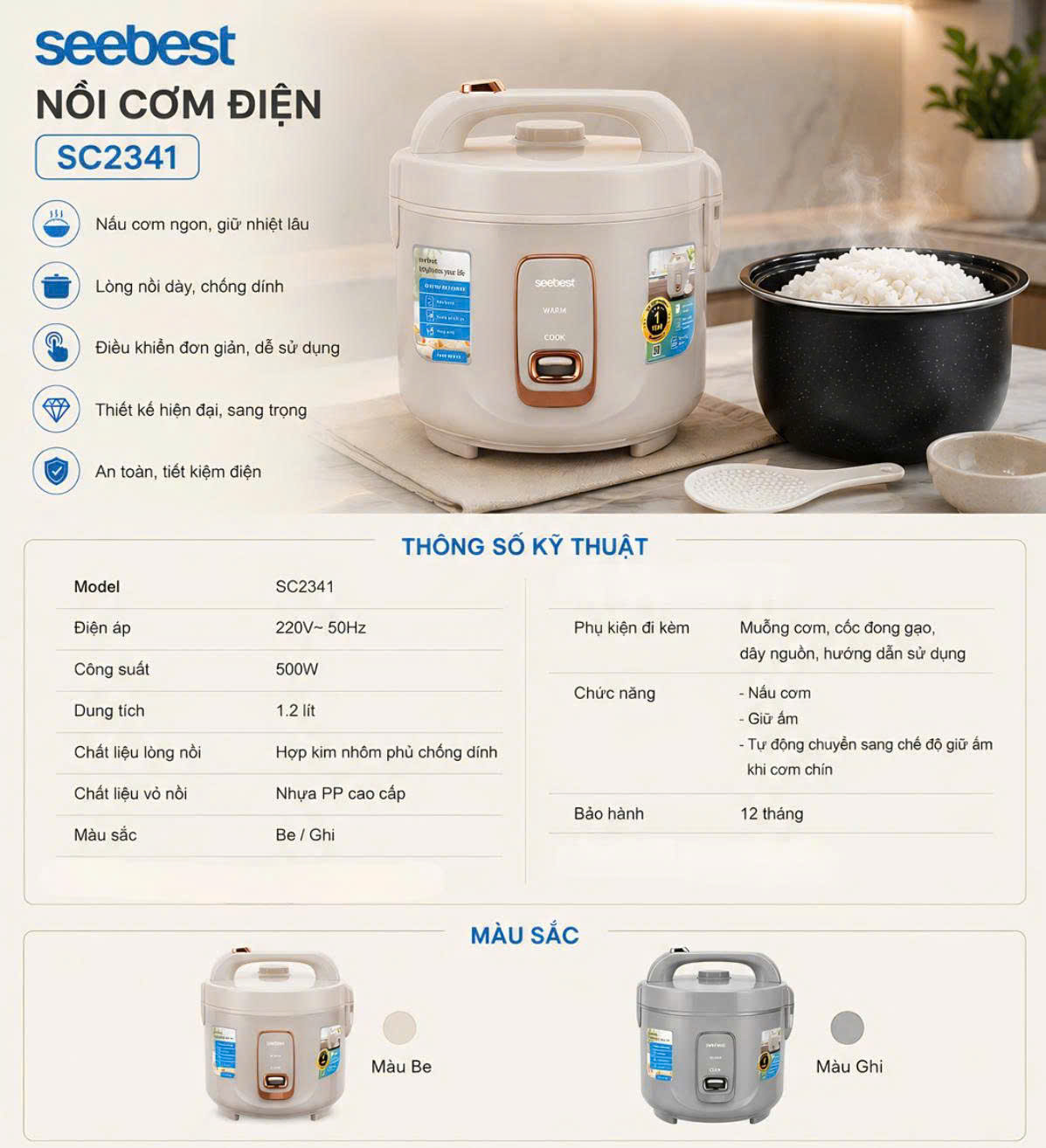 Nồi cơm điện SC2341