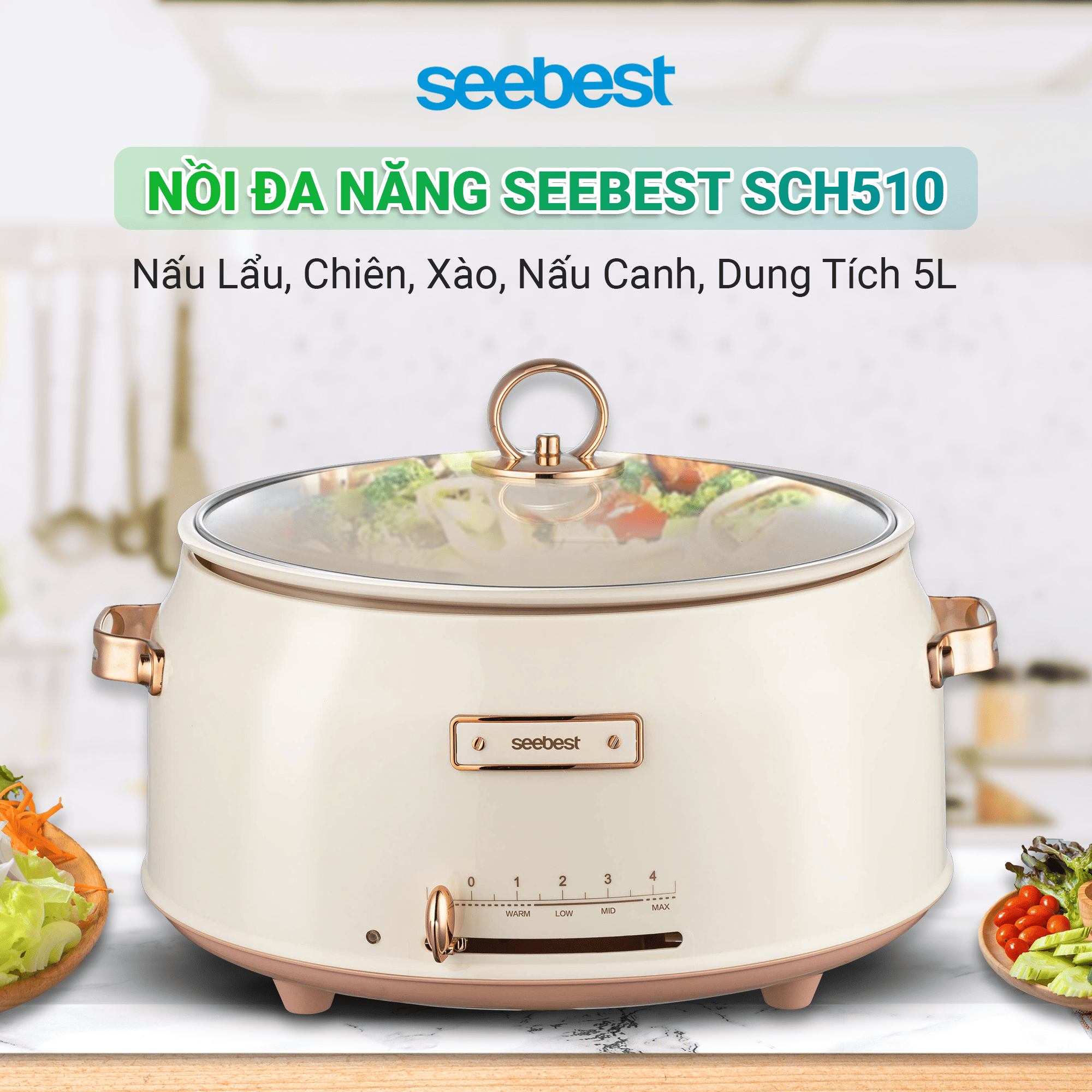 Nồi lẩu đa năng Seebest SCH510