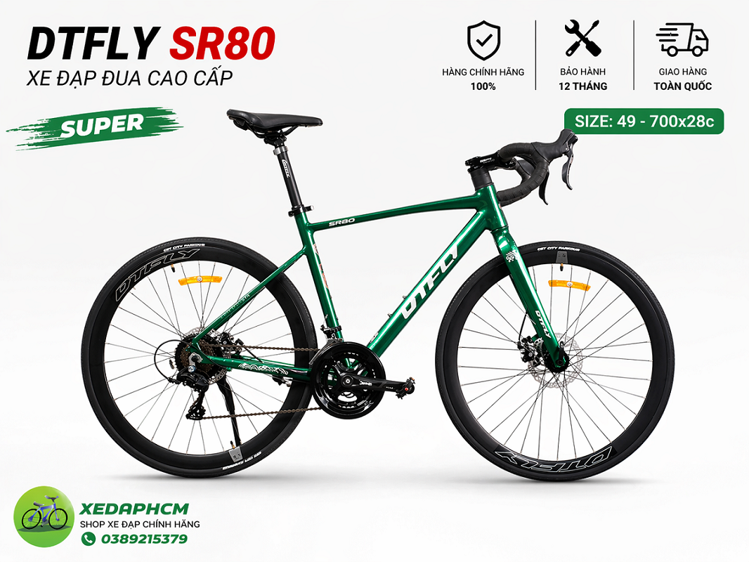 XE ĐẠP ĐUA DTFLY SR80 SUPER – CẤU HÌNH NGON TRONG TẦM GIÁ