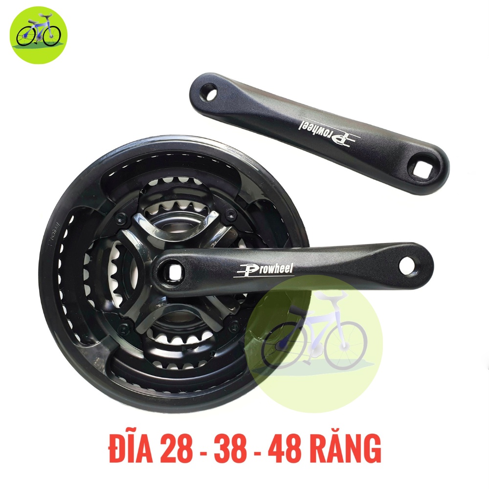 Đùi Dĩa Nhôm Xe Đạp 3 tầng MTB Prowheel 42T/48T