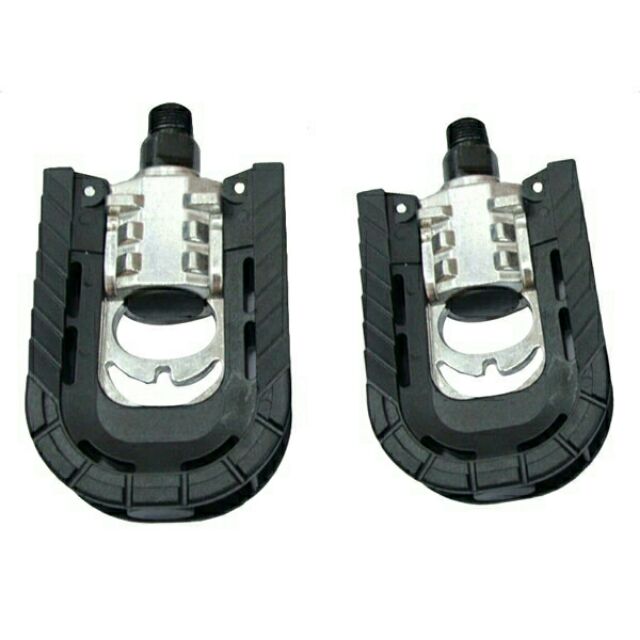 Pedan bàn đạp xe đạp gấp xếp nhôm đa năng gọn nhẹ