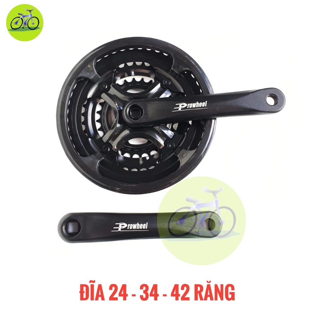 Đùi Dĩa Nhôm Xe Đạp 3 tầng MTB Prowheel 42T/48T