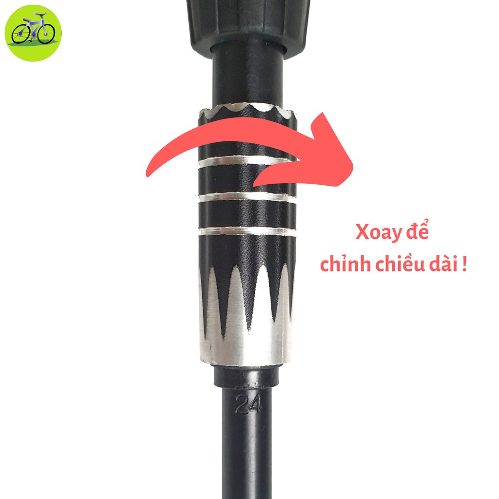 Chân chống xe đạp đa năng từ bánh 24,26,27 đến 28 inch 700c bắt ba điểm