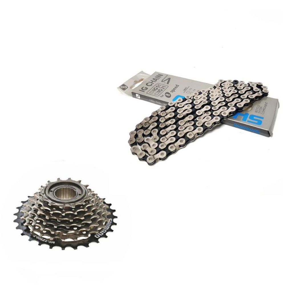 Combo Líp 7 tầng xe đạp Shimano và sên xích Toopre/YBN/Shimano 678 Speed