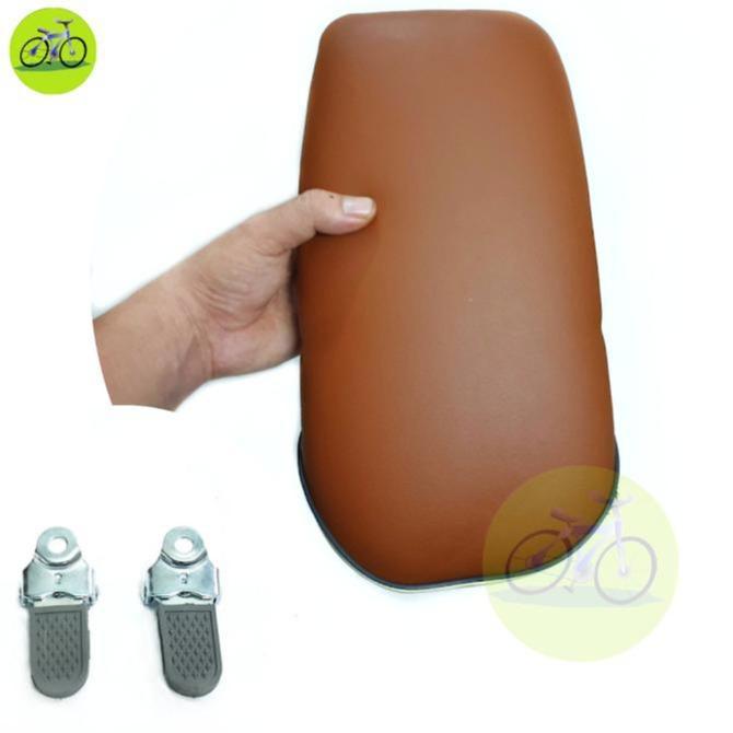 Bộ gác chân và nệm yên sau xe đạp Gắn Xe Đạp
