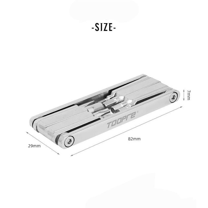 Bộ lục giác sửa chữa xe đạp TOOPRE dụng cụ tháo lắp sửa chữa đa chức năng 8 Trong 1