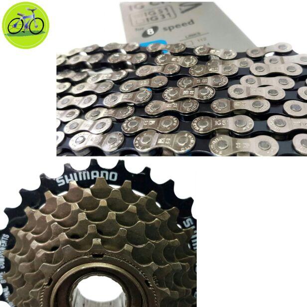 Combo Líp 7 tầng xe đạp Shimano và sên xích Toopre/YBN/Shimano 678 Speed