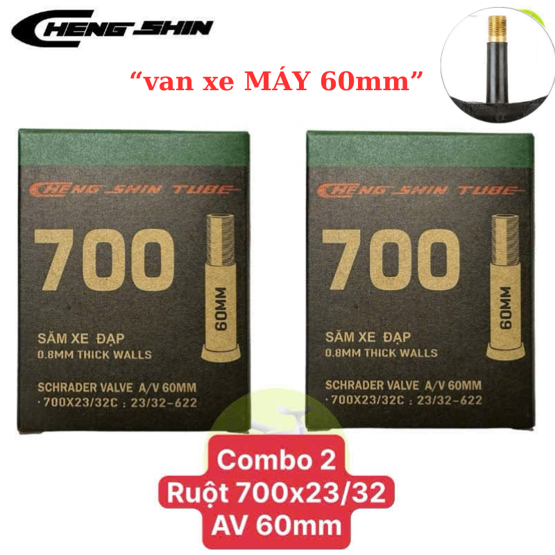 Ruột xe đạp - Săm CHENGSHIN 700x23/32c van 60,80 mm Presta Valve