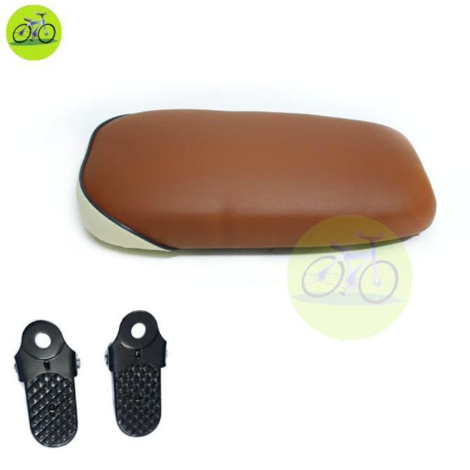 Bộ gác chân và nệm yên sau xe đạp Gắn Xe Đạp