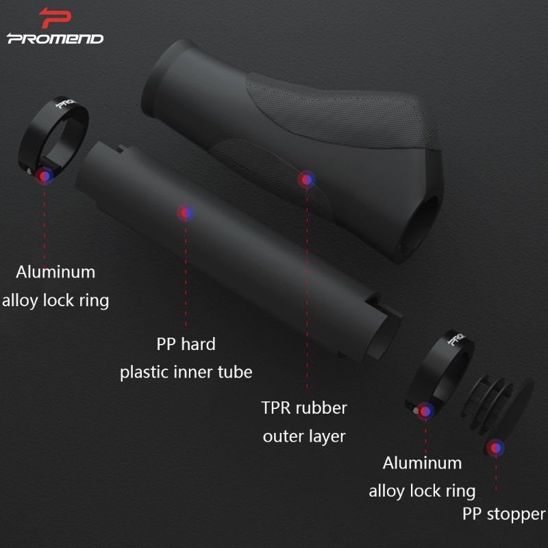 Tay Nắm Xe Đạp MTB Promend Bằng Cao Su Chống Trượt